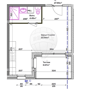 t1 à la vente -   01420  SEYSSEL, surface 28 m2 vente t1 - UBI484016459